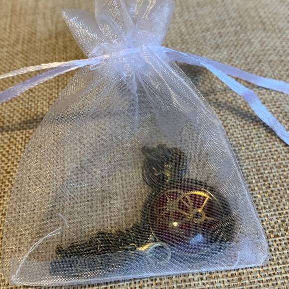 Real Pocket Watch Gears Handmade Necklace - Picture 7 of 7